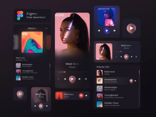 Freebie Music Player App - Figma 🎵