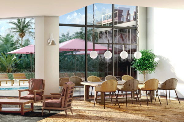 Hotel hall interior.