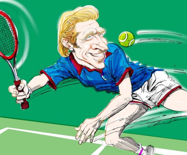 Boris Becker caricature