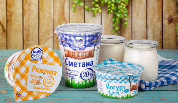 “Lubimoe Moloko” Packaging design for thermostatic products
