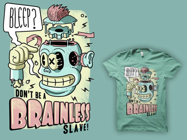 "Brainless" t-shirt illustration