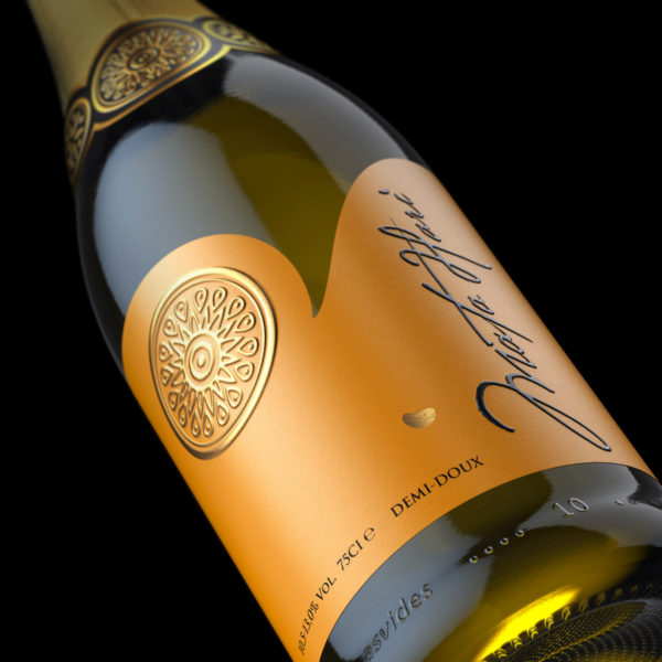 
Mata Hari. Sparkling wine. Label design.