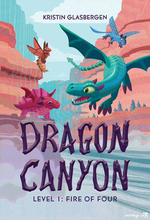 Graphic design for Dragon Canyon middle grade Book cover