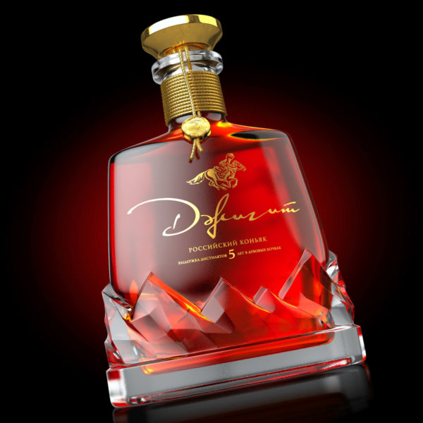 Jigit brandy. Branding, bottle design, label design.