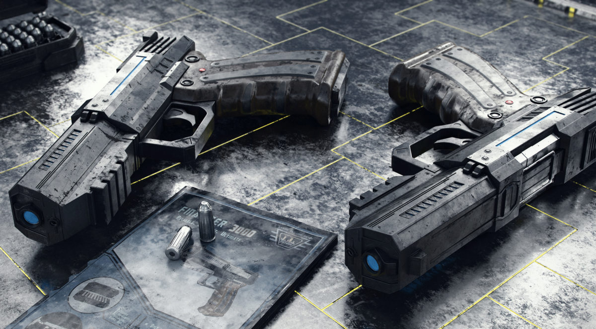 Sci Fi Pistol Concept Art