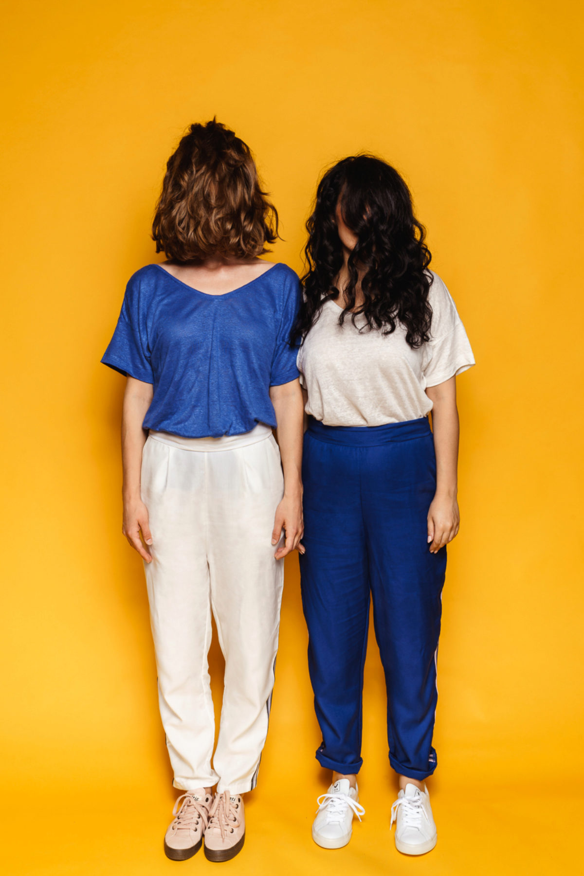 photography of two women