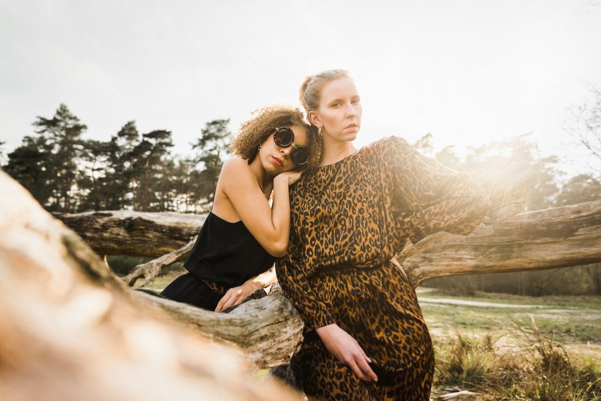 photography of two women